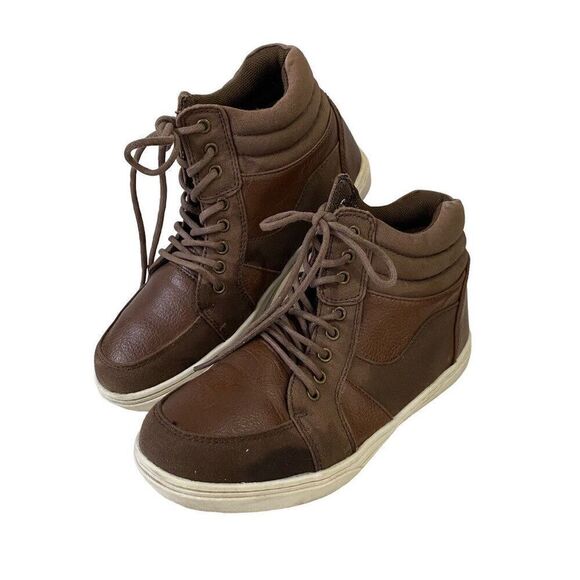 Kenneth Cole Reaction Cross Out Lace Up Shoes Ankle Boots Boys Size 5 - Picture 1 of 15